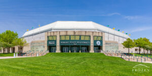 Wright State University’s Nutter Center near Dayton Ohio on a pretty spring day