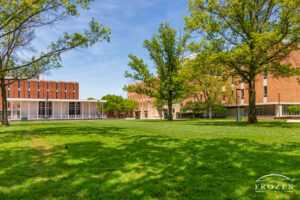 A sunny day between semesters on the Quad, at Wright State University, Dayton Ohio