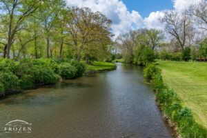 Buck Creek caters to whitewater enthusiasts but in this portion, the waters gently flow by Snyder Park in Springfield Ohio.