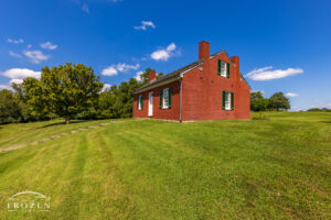 A close up view of the John Rankin’s House, Ripley, Ohio as it sits along the Ohio River on a summer day