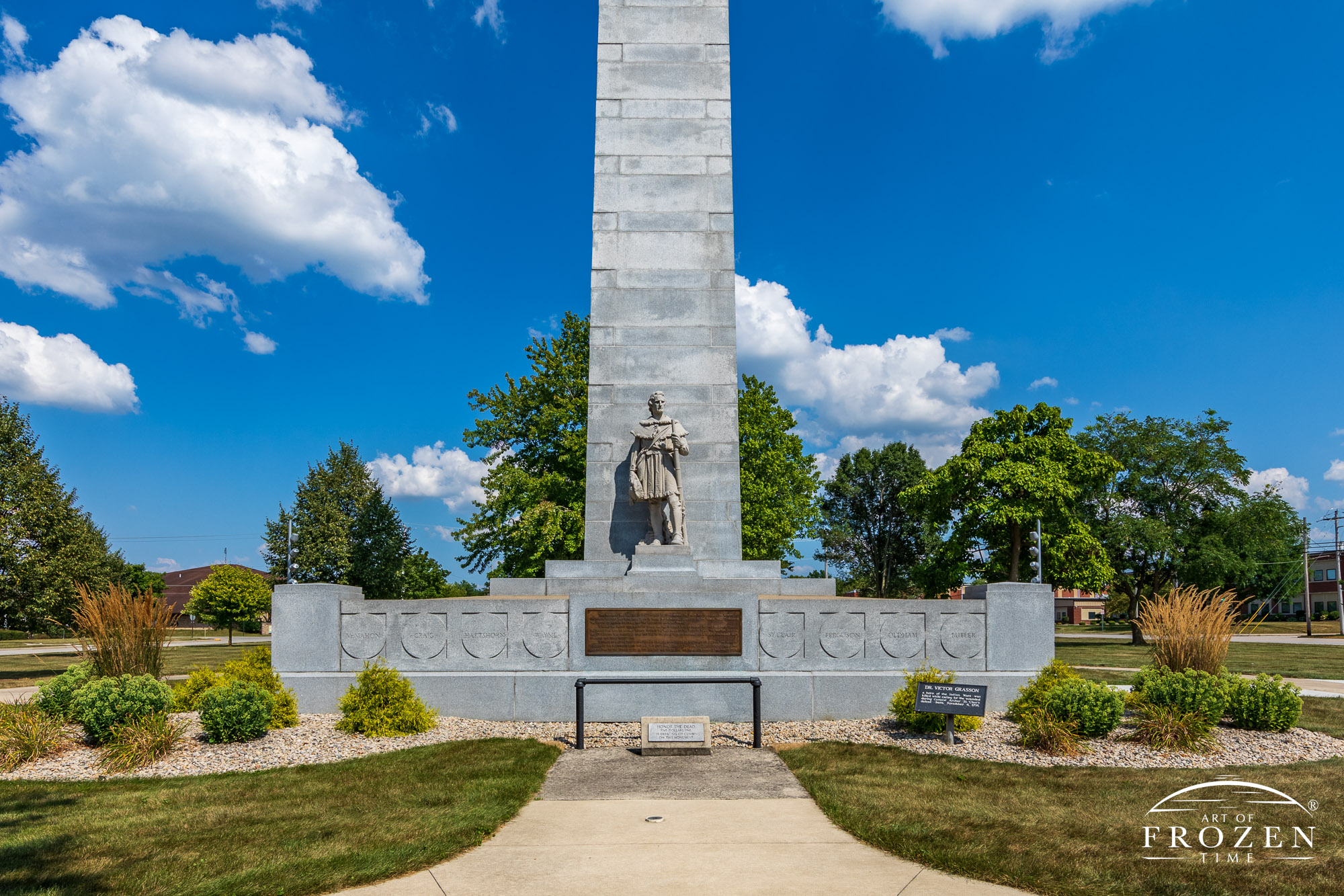 Fort Recovery State memorial obelisk celebrates the soldiers who sacrificed their lives in building this nation