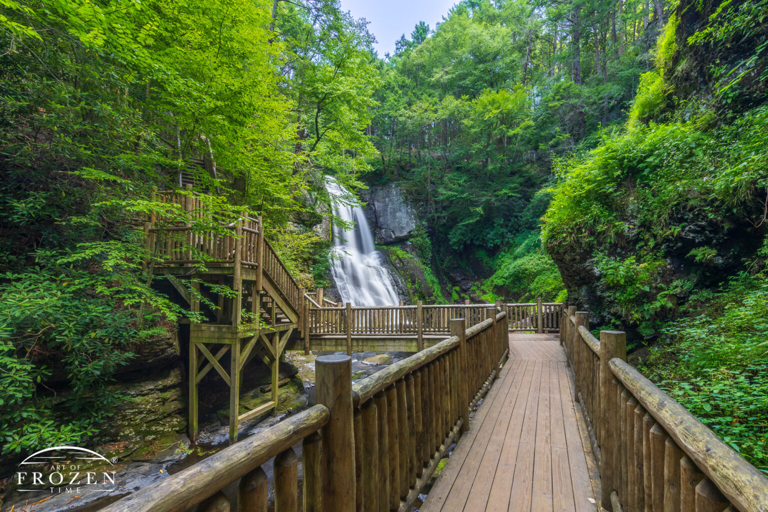 Bushkill Falls Pathway | Art of Frozen Time