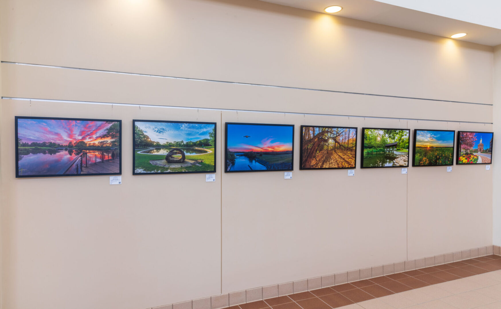 An exhibit of my canvas prints on display in the Centerville Ohio Art Gallery