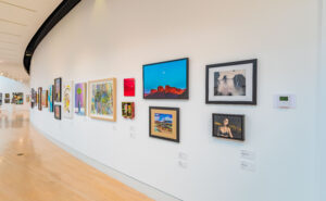 My medium size canvas print titled Sedona Moonrise Over Cathedral Rock on exhibit at Springfield Museum of Art