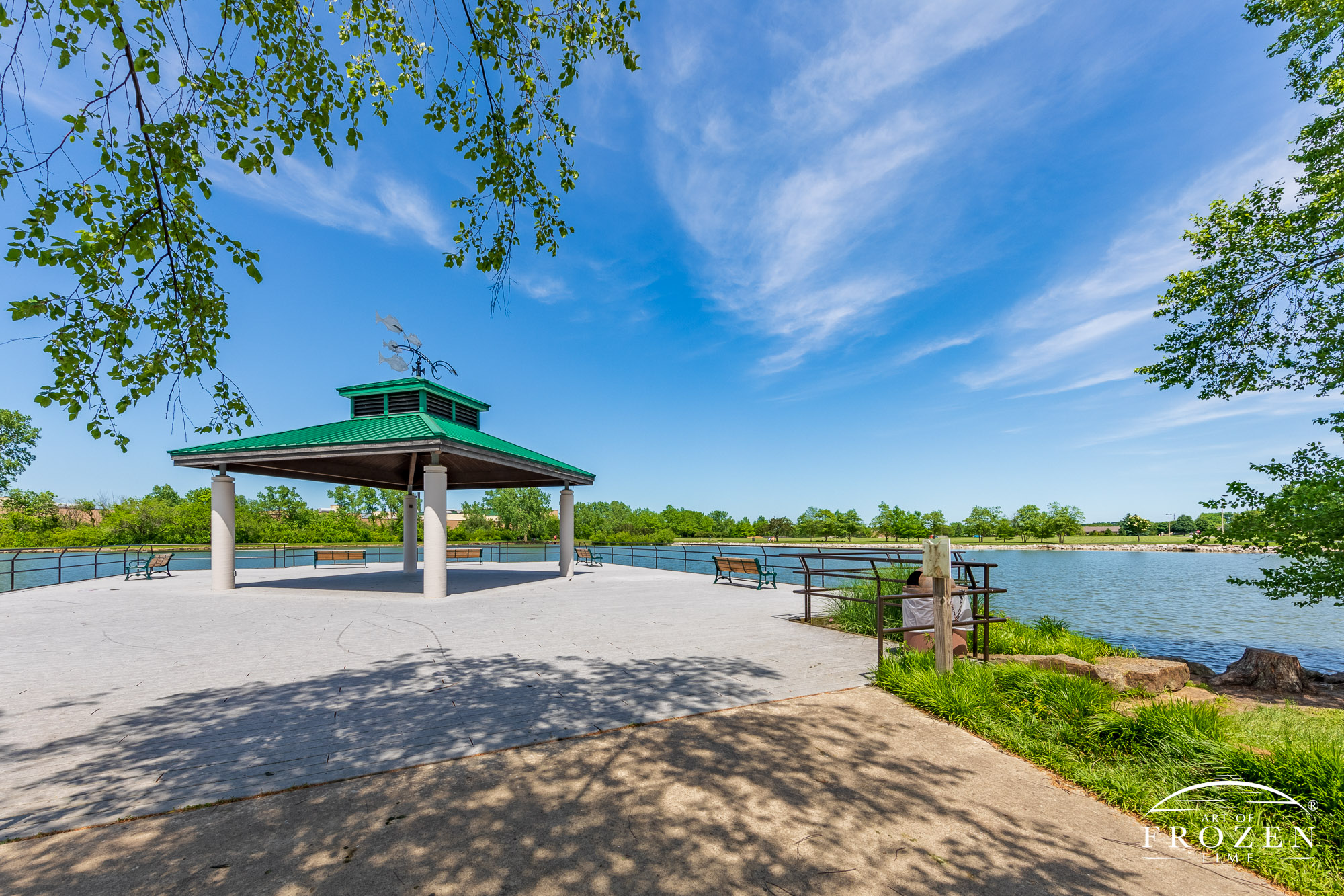 Delco Park offers Kettering Ohio residents a large pond and walking paths and holds the city’s Veteran’s Plaza.