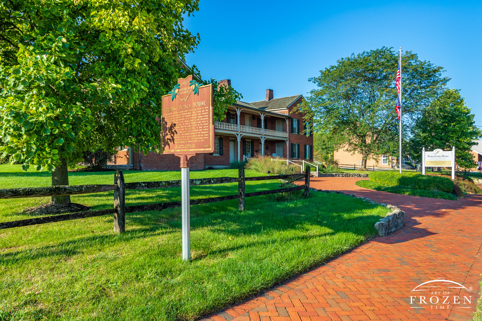 A historic inn and tavern as the National Road passes through Springfield Ohio
