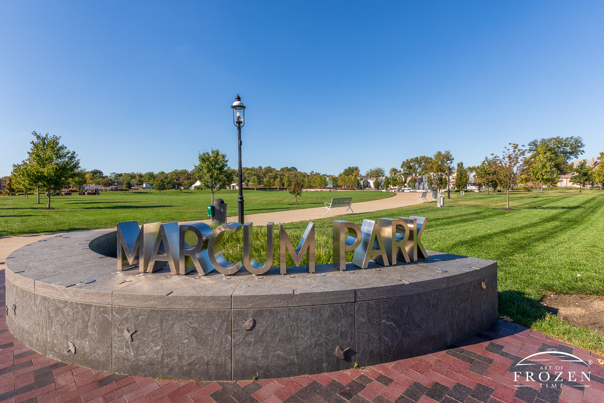 Hamilton Ohio’s newest park, Marcum Park serves as green space on land which once hosted Mercy Hospital