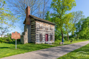 An original log home which stands as Franklin Ohio’s oldest building and former post office