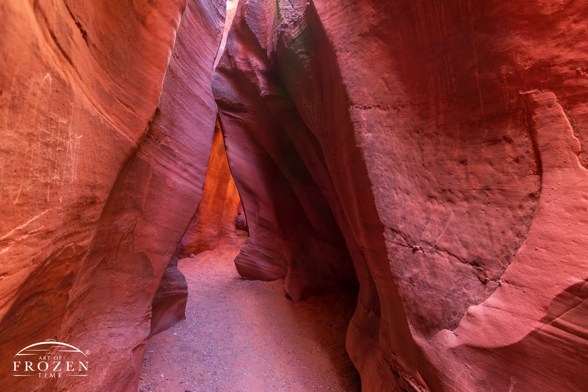 Spooky Slot Canyon whose intricate erosional feature serve as a visual delight of light and shadows