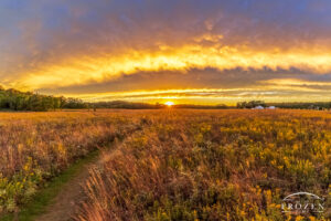 Ohio Fine Art Photography featuring Morris Reserve during an autumn sunset.