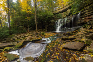 Elakala Falls is West Virginia waterfall known for its compositional eddy or whirlpool